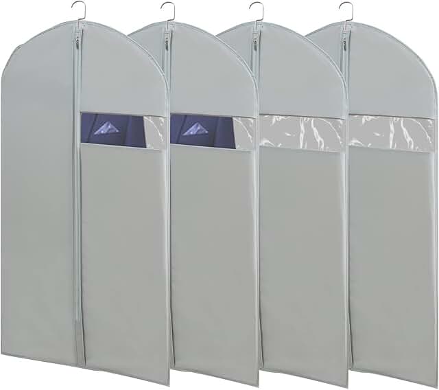 Set of 4 43-inch Garment Bags for Closet Storage