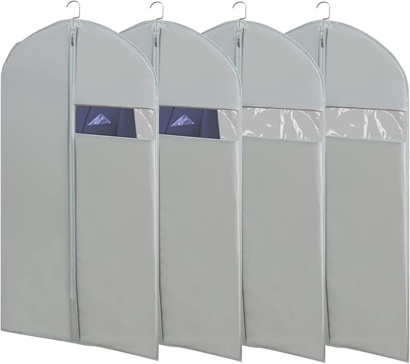 Set of 4 43-inch Garment Bags for Closet Storage