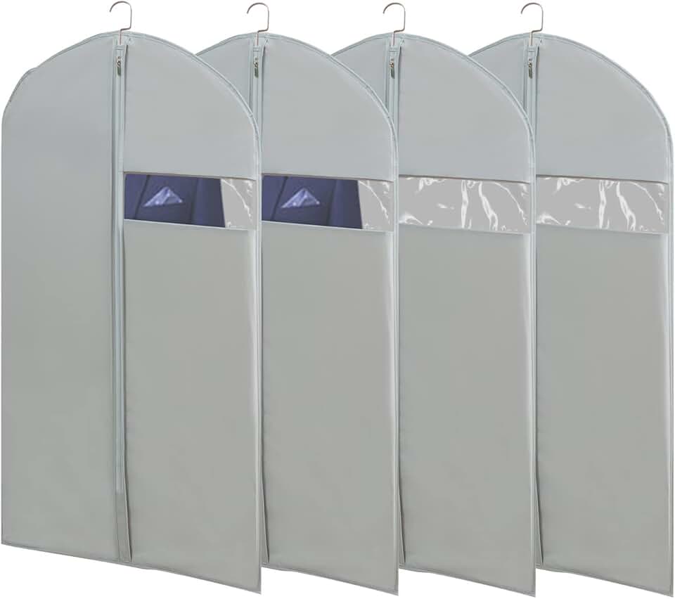 Set of 4 43-inch Garment Bags for Closet Storage