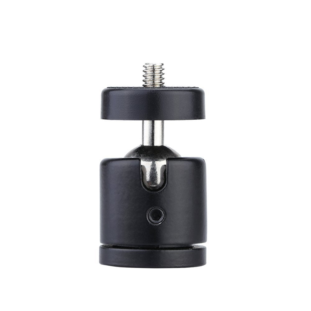 1/4" Swivel Mini Ball Head Screw Tripod Mount for DSLR Camera Camcorder Light Bracket, Pack of 1