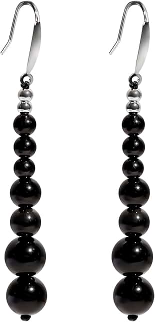 Sterling Silver Bead Earrings with Aventurine Quartz and Agate