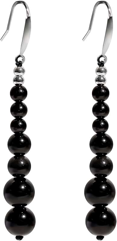 Sterling Silver Bead Earrings with Aventurine Quartz and Agate