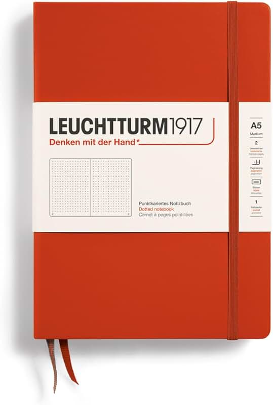 Medium A5 Hardcover Notebook with Dotted Pages