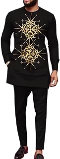 Traditional African Men's Dashiki Suit Set