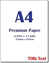 Premium 8.3x11.7 inch 70lb White Printer Paper, 400 Sheets