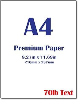 Premium 8.3x11.7 inch 70lb White Printer Paper, 400 Sheets