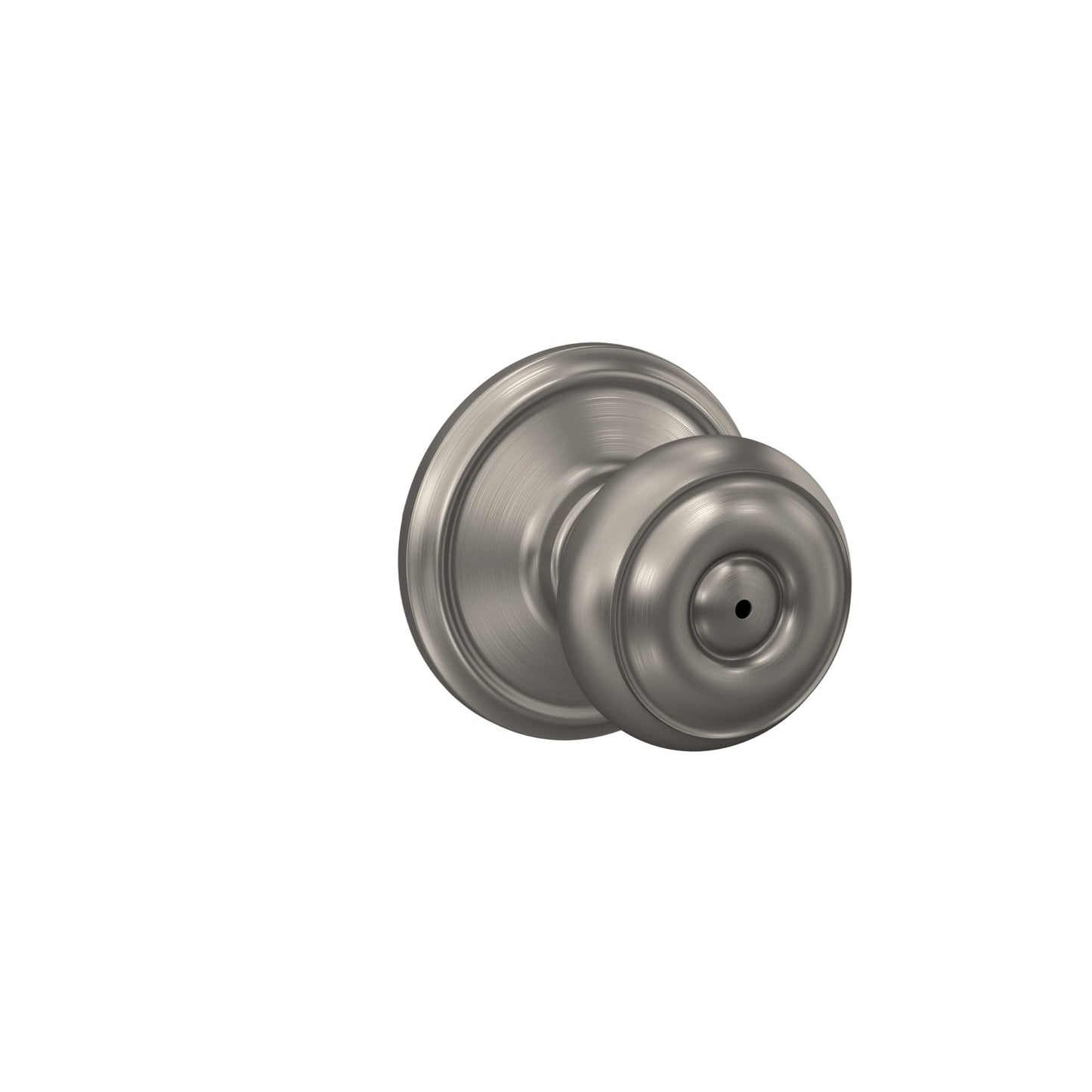 F40 GEO 619 Georgian Door Knob, Privacy Lock, Nickel