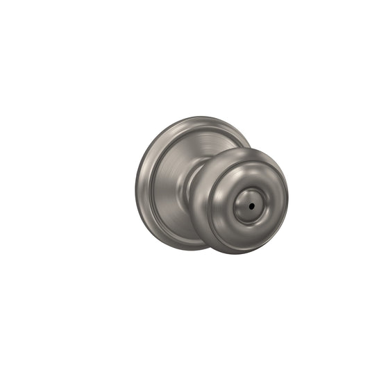 F40 GEO 619 Georgian Door Knob, Privacy Lock, Nickel