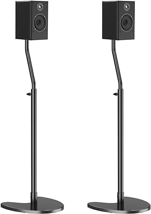Height Adjustable Floor Speaker Stands, Heavy Duty, Pair