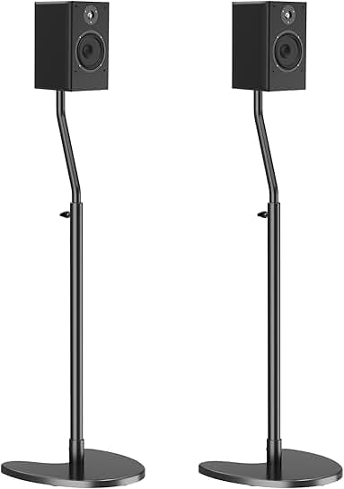 Height Adjustable Floor Speaker Stands, Heavy Duty, Pair