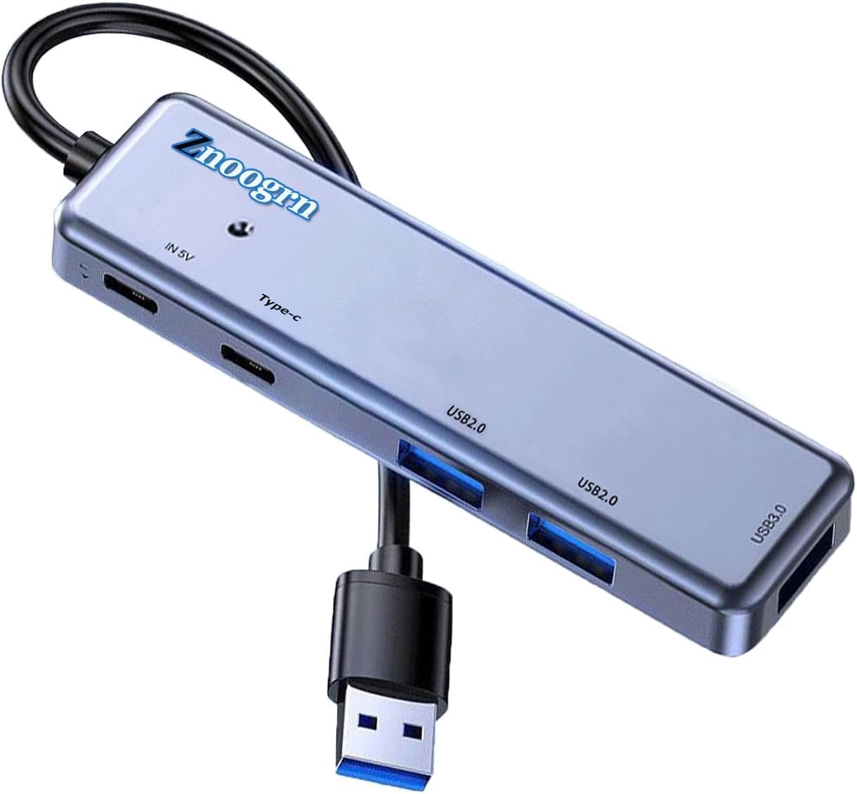 5-in-1 USB 3.0 Hub with USB C Data Port