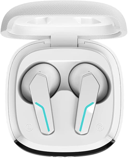 Wireless Bluetooth Earbuds with Mic, Comfortable, White