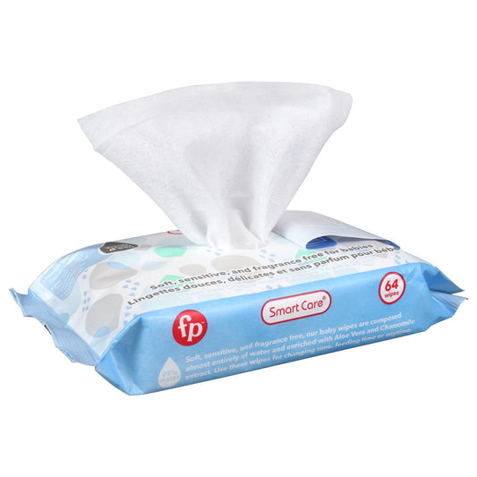 Smart Care Fisher-Price Aloe Vera and Chamomile Infused Baby Wipes, 64-ct. (12)