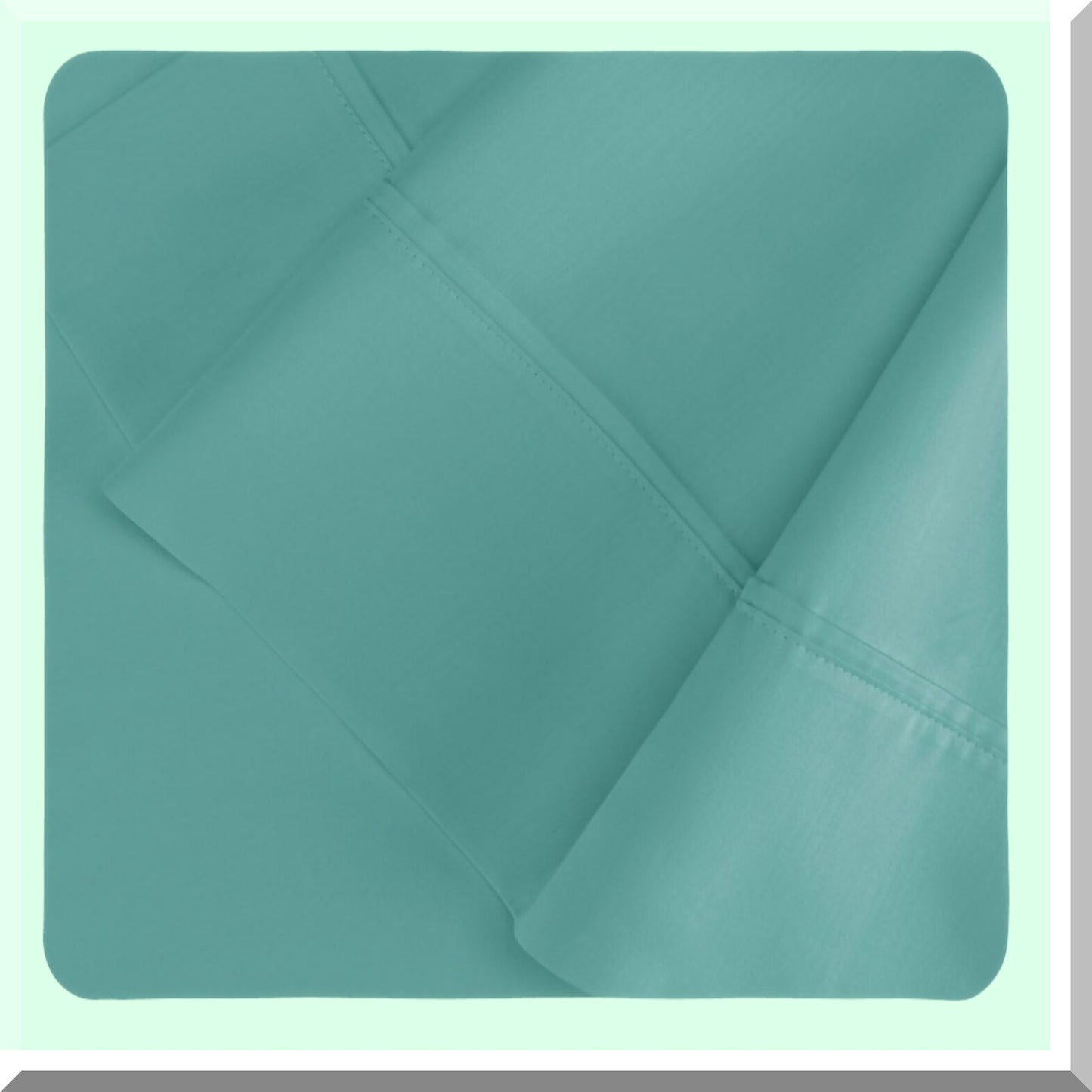 Luxury Teal Cotton Pillowcase Set - 300 Thread Count, Standard Size - Soft & Breathable Bedding for a Restful Sleep - Hypoallergenic & Durable Fabric
