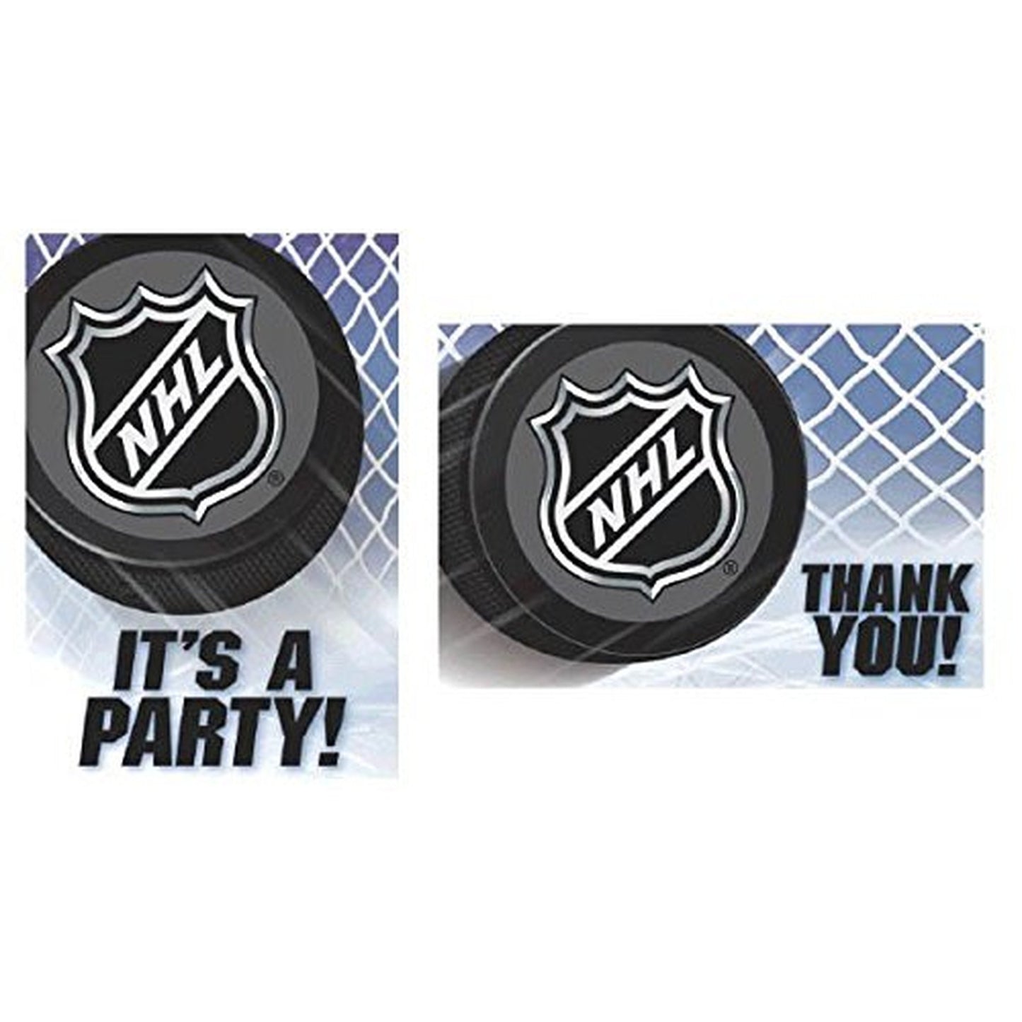 Hockey Themed Invitation and Thank You Card Set
