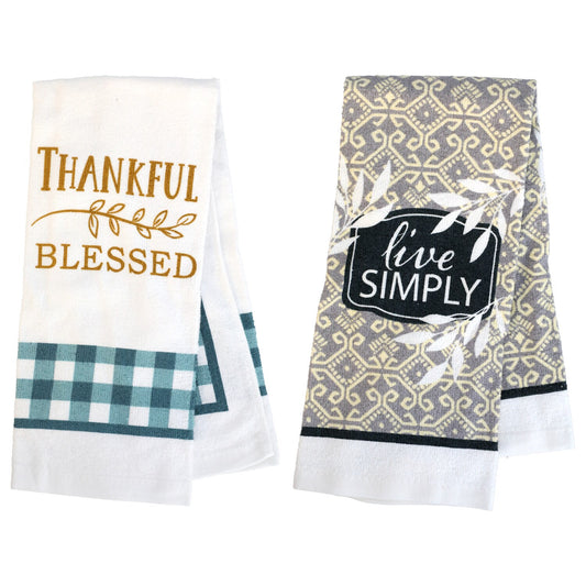 Sentiment Kitchen Towels, 15x25 in. (Pack of 24)