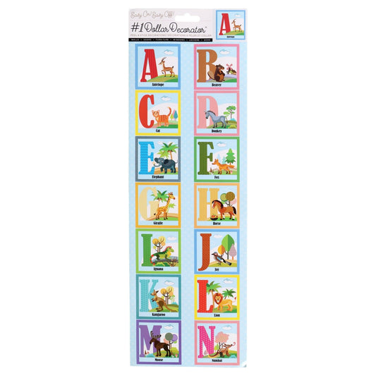 Alphabet and Animal Peel and Stick Wall Stickers, 28-ct. Packs (Pack of 12)