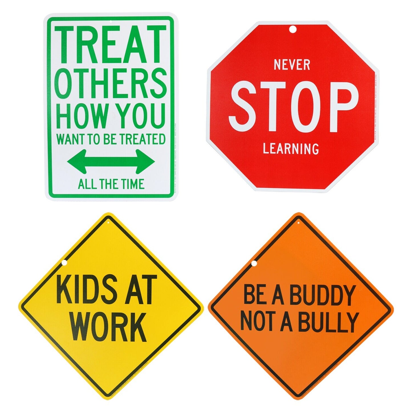 Street Sign Decor with Positive Messaging, 9x9-in. (Pack of 36)