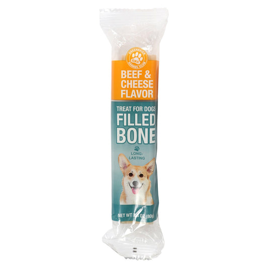 Kennel Club Beef & Cheese Flavored Grain Free Filled Bones, 2.8 oz. (Pack of 15)