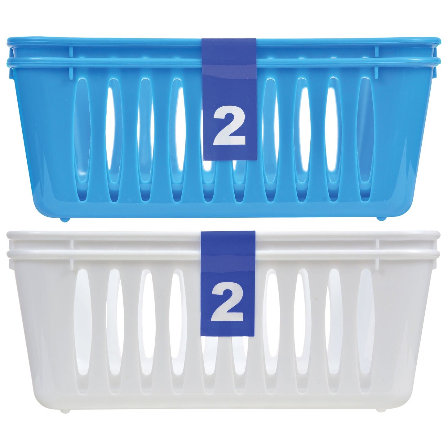 Rectangular Slotted Plastic Baskets, 2-ct. Packs (Pack of 24)