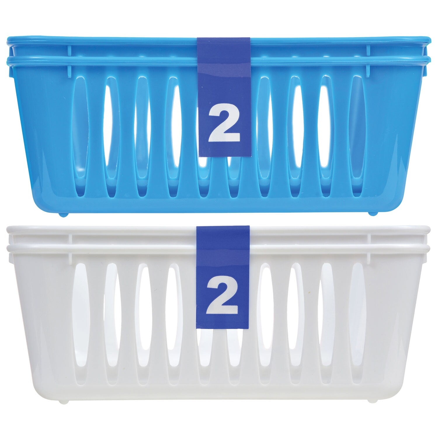 Rectangular Slotted Plastic Baskets, 2-ct. Packs (Pack of 24)