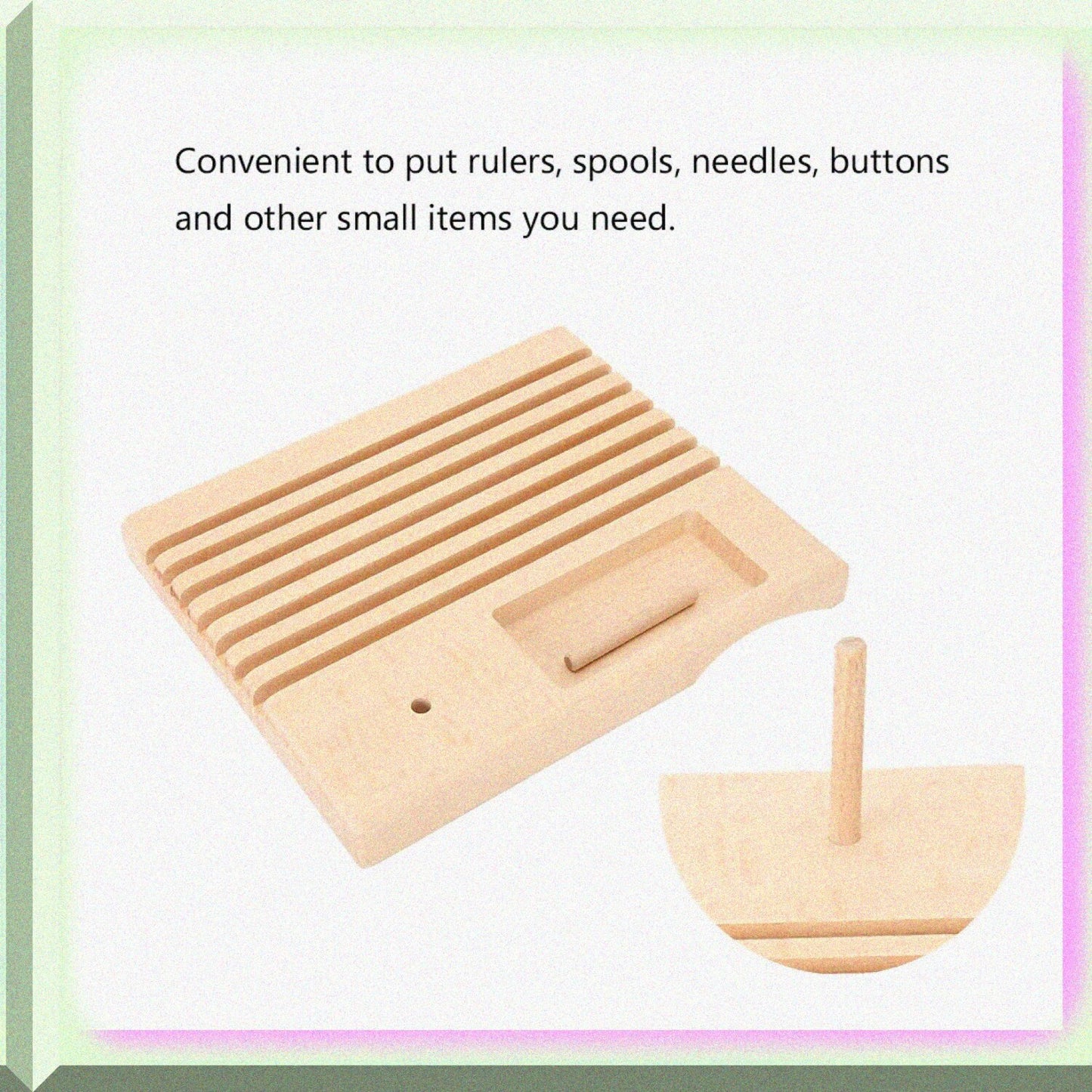 Wooden Quilting Ruler Rack Beech 18x15x2 cm