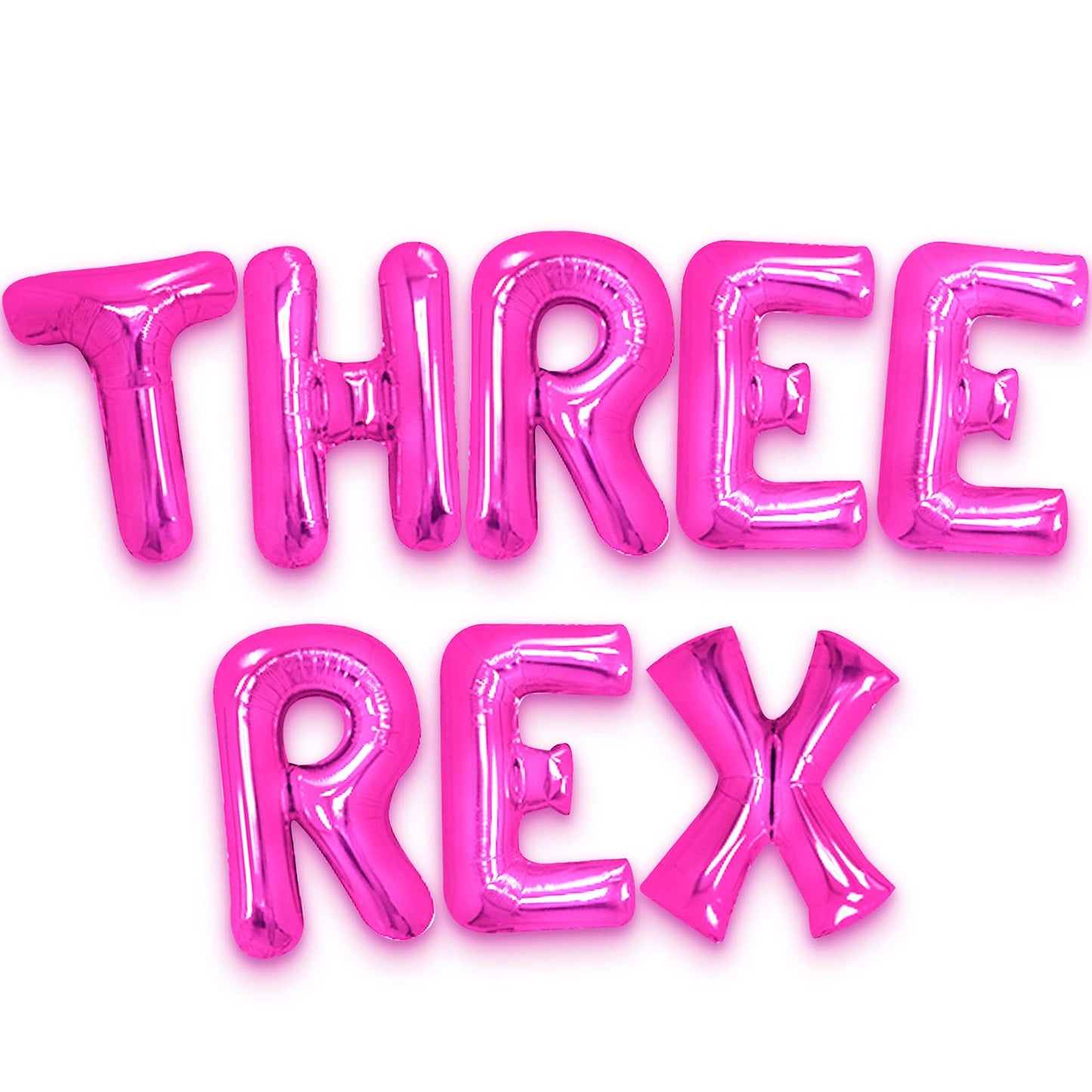 Pink Three Rex Balloons for Dinosaur Birthday Party Decorations