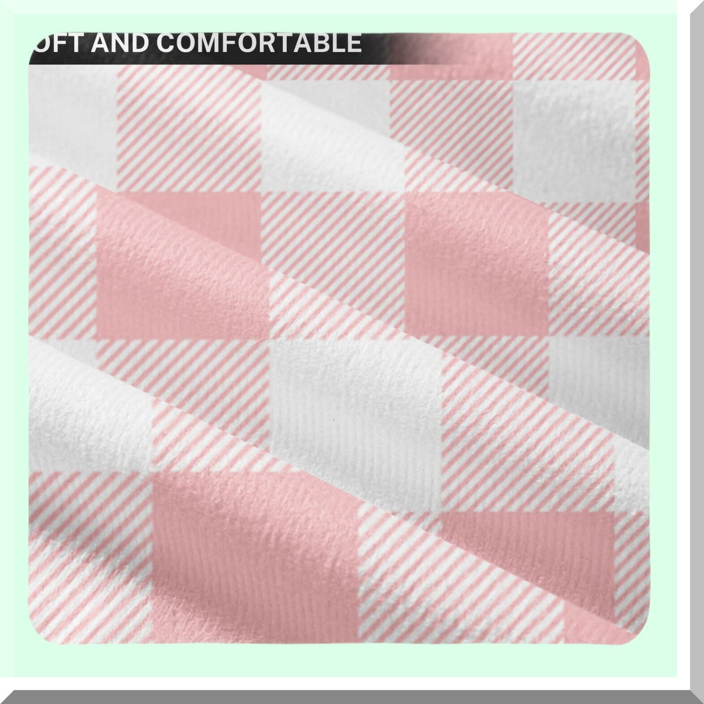 Pink Buffalo Check Plaid Chic Pillowcase - Modern Decorative Home Decor Square 20x20 Inch Cover for Cute Preppy Style Décor