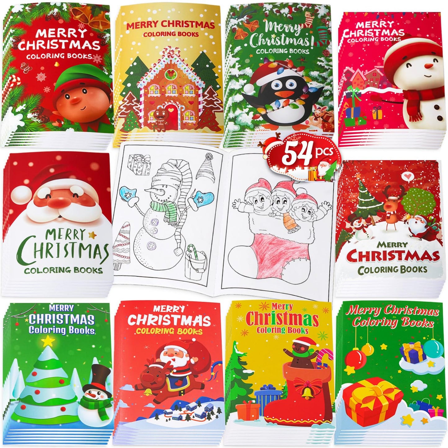 54 Kids Coloring Books for Holiday Party Favors