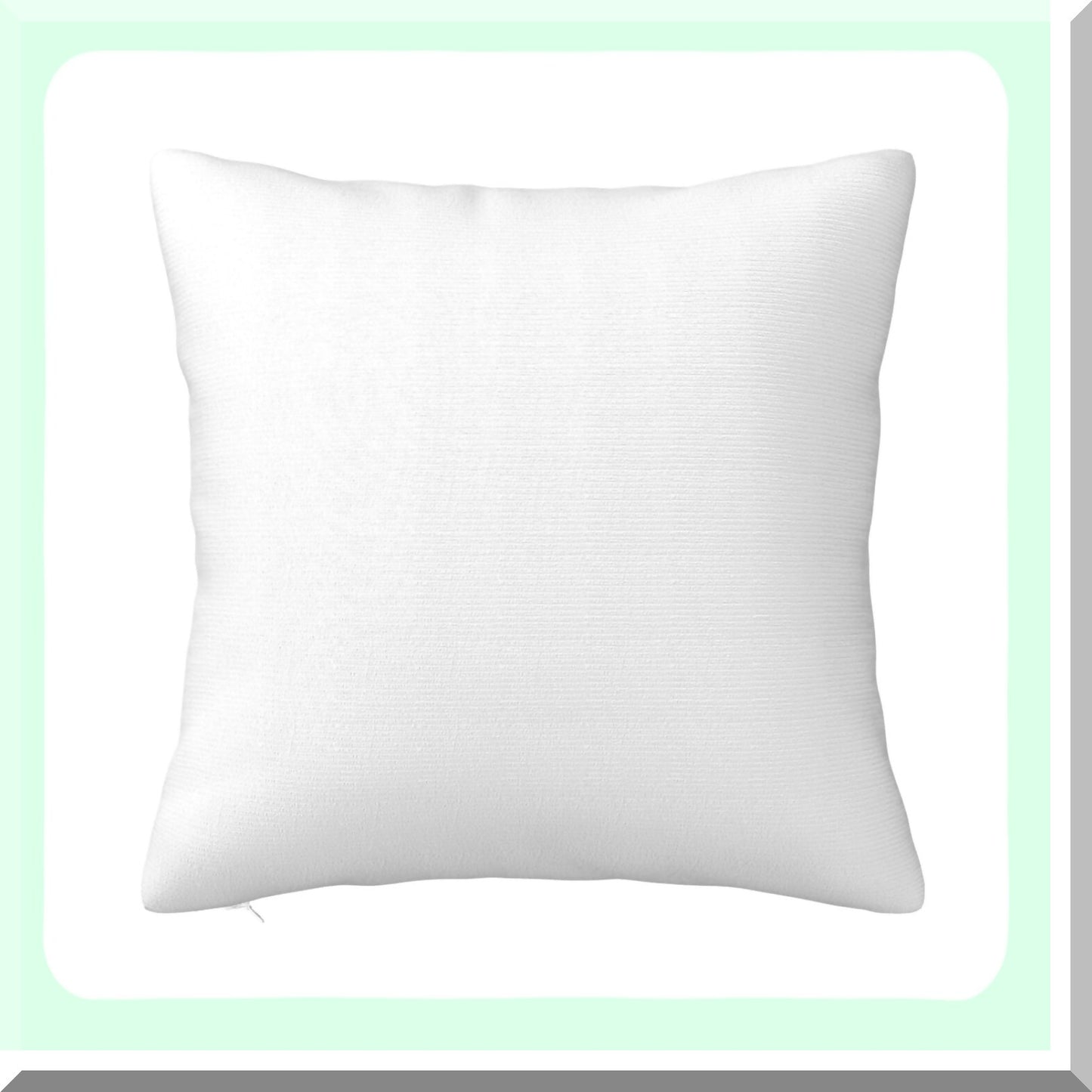 Personalized Photo Pillowcase - Custom Square Cushion Cover for Sofa, Couch, Bed - Farmhouse Decor - White - 12"x12" - Customized Image Name Text