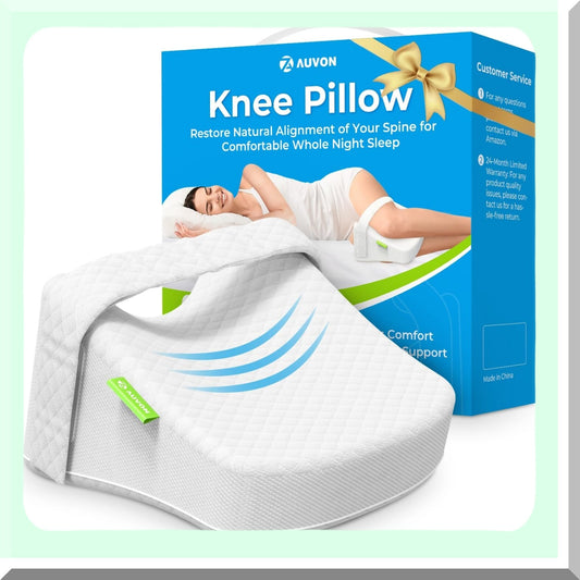 CoolSleep Memory Foam Leg Pillow for Sciatica and Joint Pain
