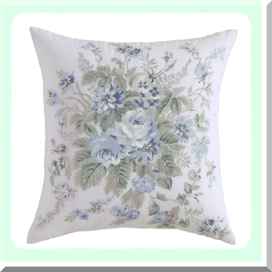 Floral Bliss Cotton Throw Pillow 20" x 20"