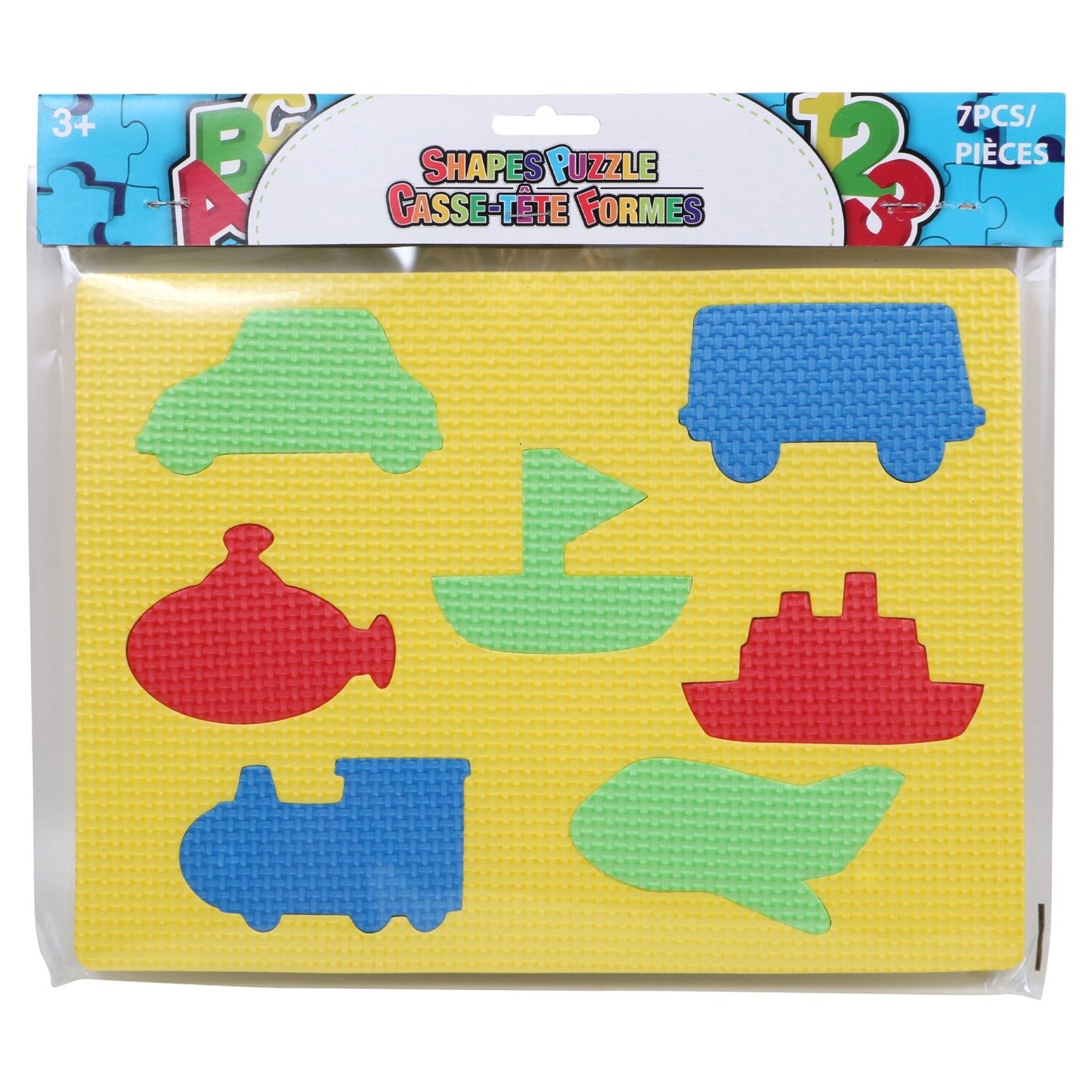 Colorful Foam Puzzles with Shapes, 12x8.375 in. (Pack of 36)