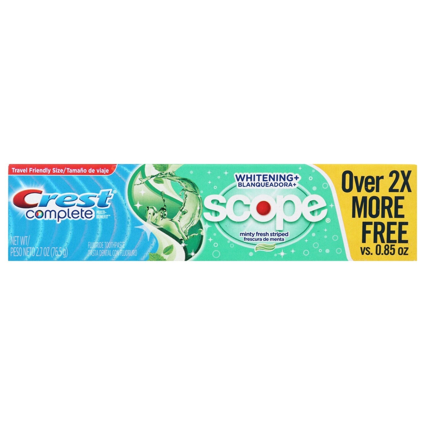 Crest Complete Whitening Toothpaste with Scope 2.7 oz Travel-Size Tubes (Pack 24