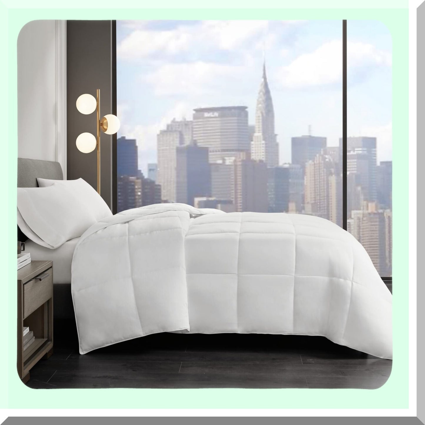 UltiDry Twin Comforter - Thinsulate Fibers, 3M Scotchgard, Moisture Wicking, Down Alternative, 300TC Cotton Sateen Cover - Year Round Warmth