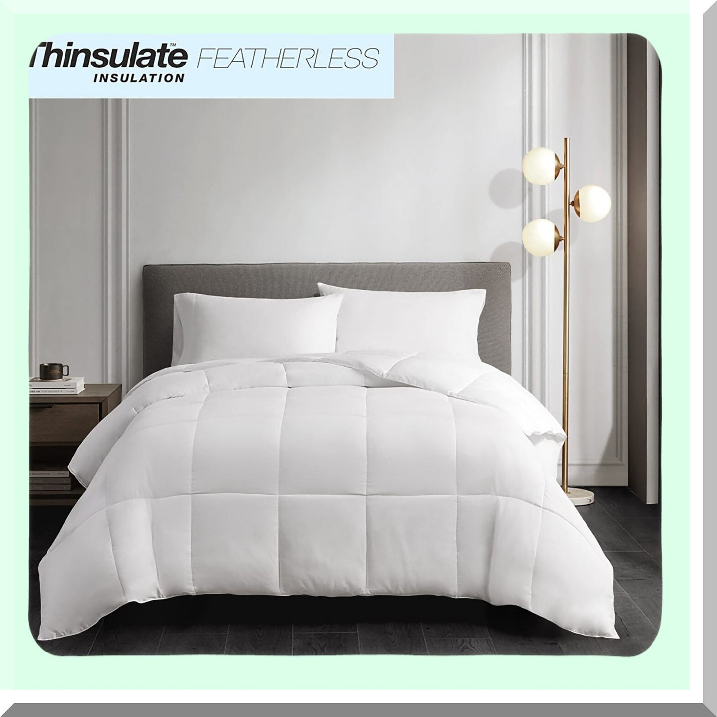 UltiDry Twin Comforter - Thinsulate Fibers, 3M Scotchgard, Moisture Wicking, Down Alternative, 300TC Cotton Sateen Cover - Year Round Warmth
