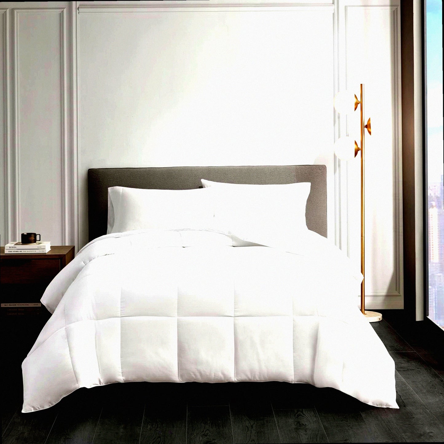 UltiDry Twin Comforter - Thinsulate Fibers, 3M Scotchgard, Moisture Wicking, Down Alternative, 300TC Cotton Sateen Cover - Year Round Warmth