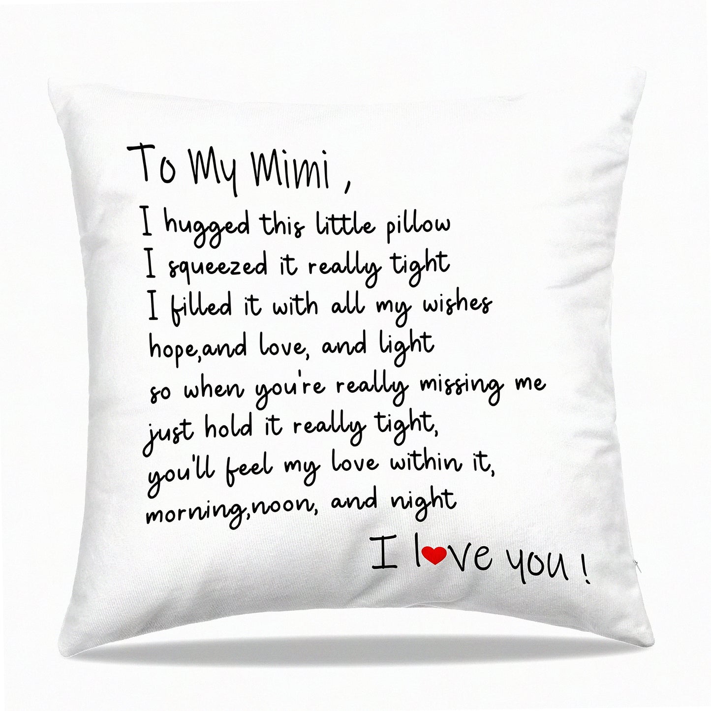 Mimi Birthday Gifts Throw Pillow Covers - Best Grandson Granddaughter Living Room Sofa Decor - 18x18 in Pillow Case - My Mimi Gifts