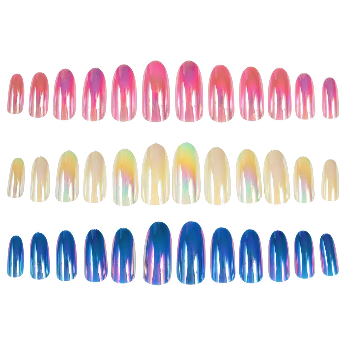Iridescent Oval Acrylic Nails, 12-ct. Packs (Pack of 36)