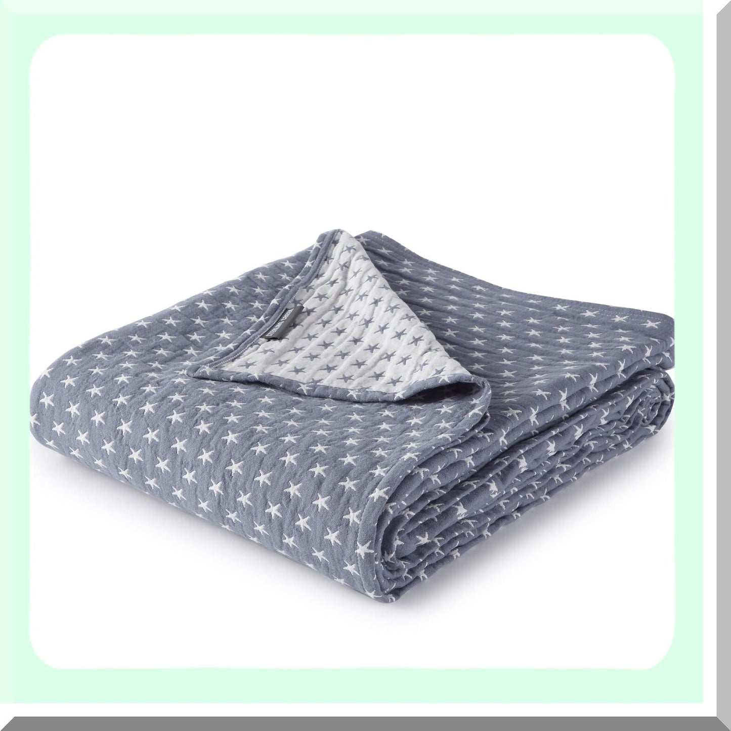 TranquilSky Muslin Throw: Lightweight, Breathable Cotton Blanket for All Seasons
