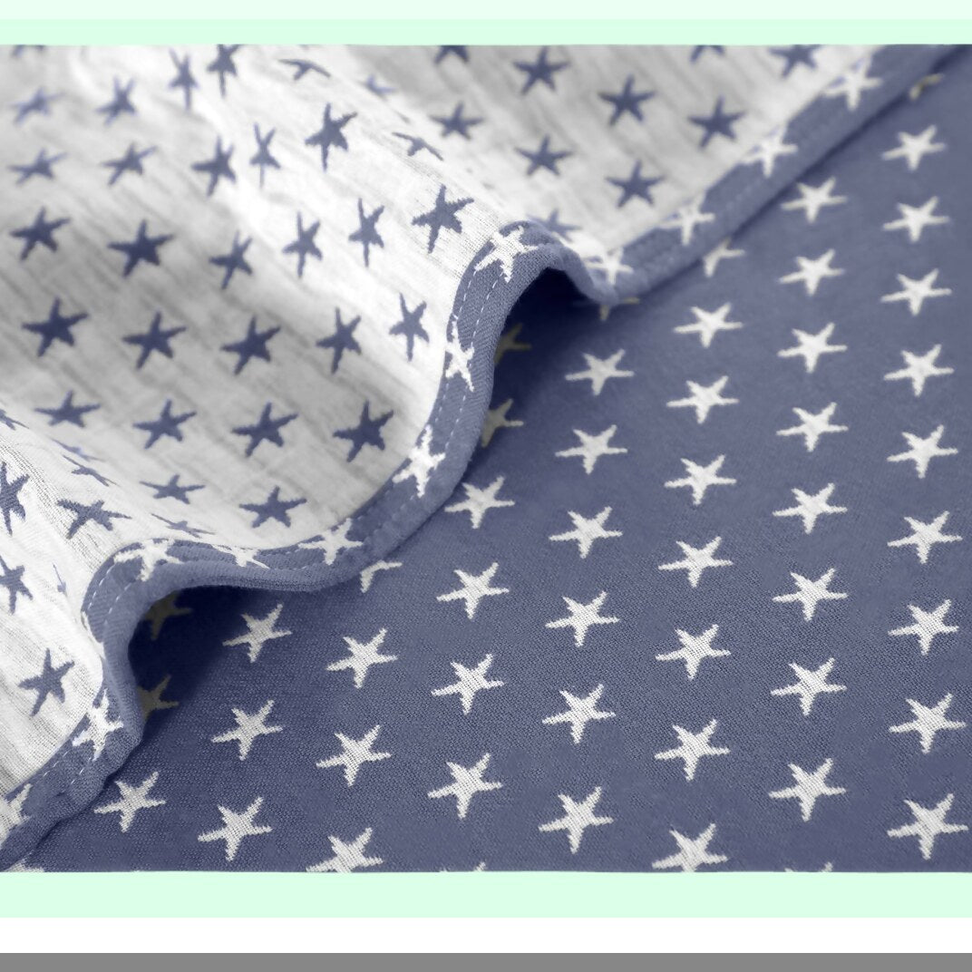 TranquilSky Muslin Throw: Lightweight, Breathable Cotton Blanket for All Seasons