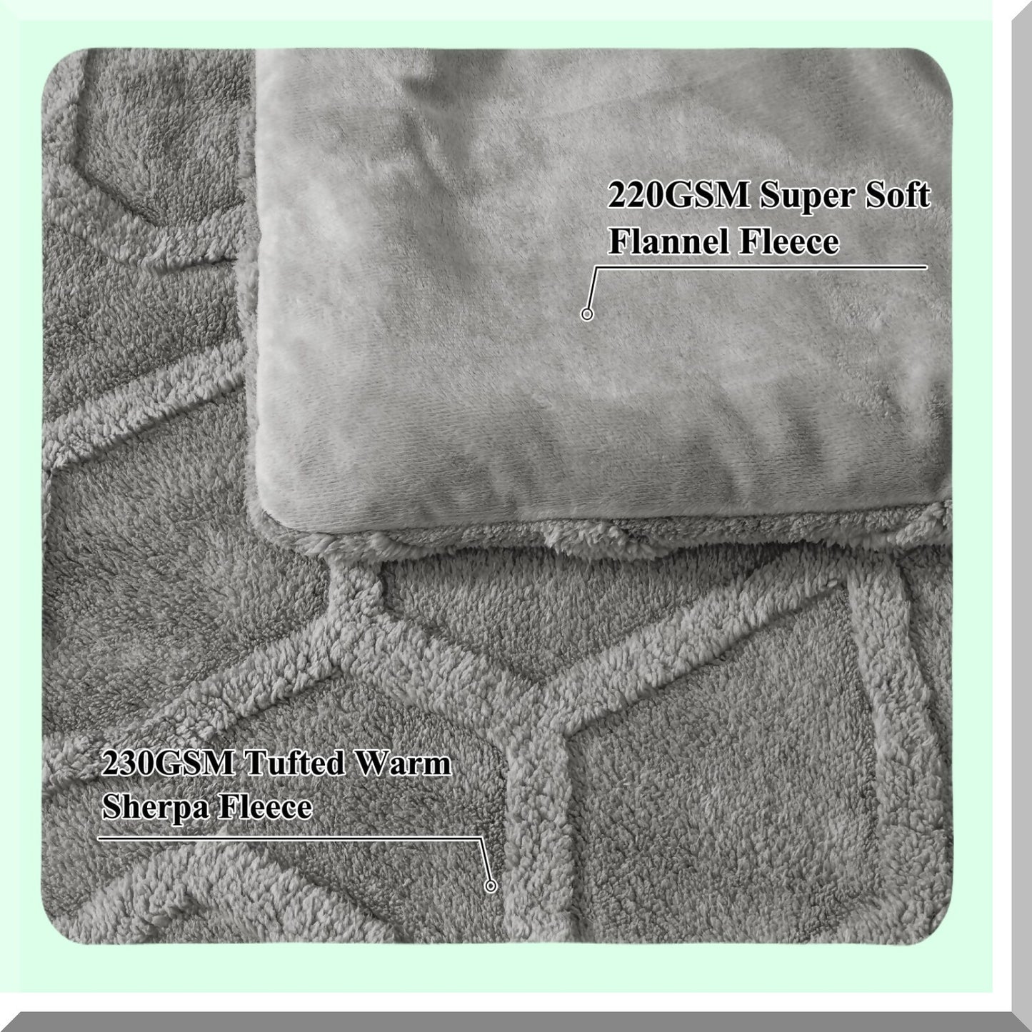 CozySherpa 3-Piece Fluffy Comforter Set - 3D Tufted Bedding, Soft Shaggy Sherpa, Winter Grey, 104x90Inch - Warm Fuzzy Bedding for Ultimate Comfort