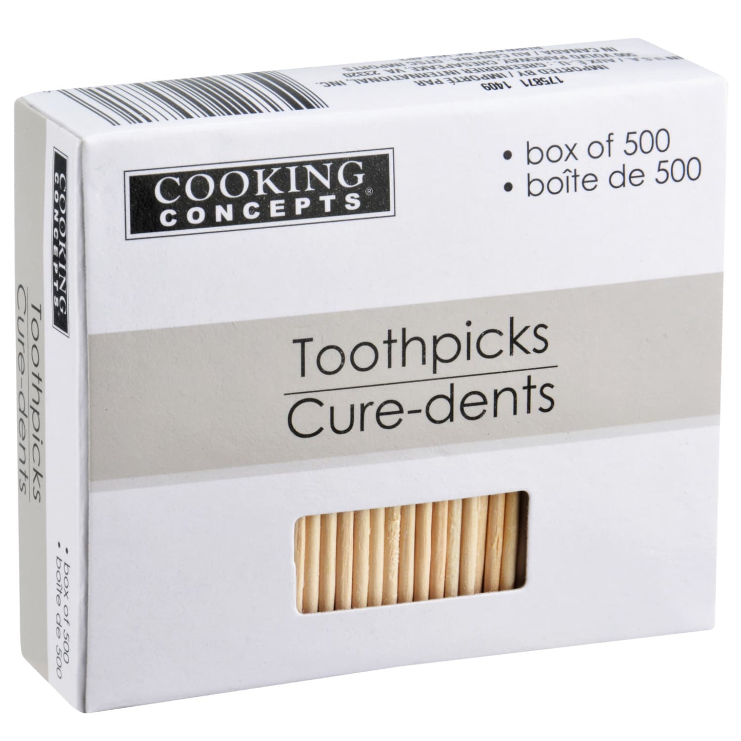 Cooking Concepts Wood Toothpicks, 500-ct. Boxes (Pack of 36)