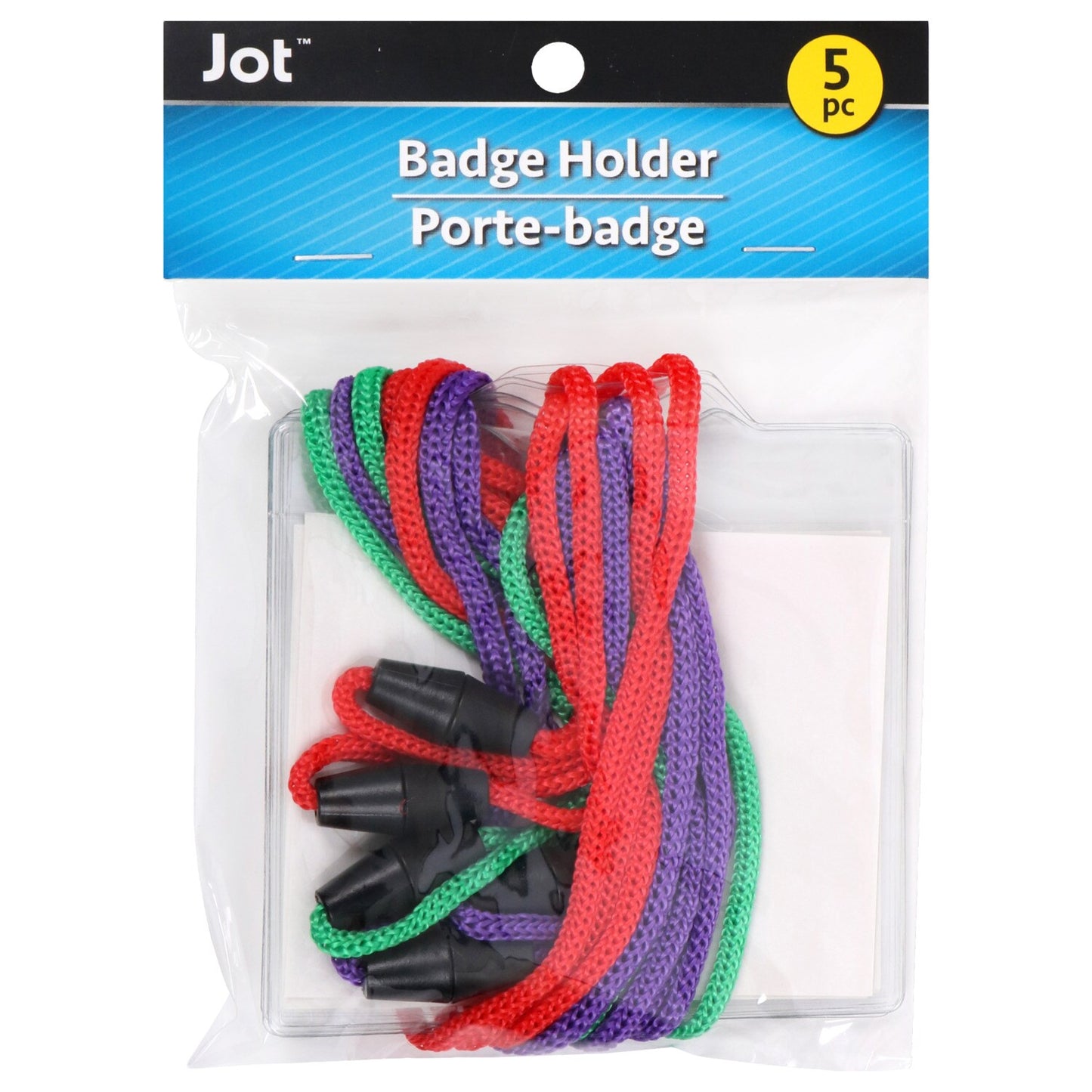 Jot Badge Holders, 5-ct. Packs (Pack of 24)