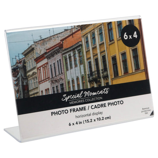 Freestanding Borderless Horizontal Plastic Picture Frames, 4x6 in(Pac 24)