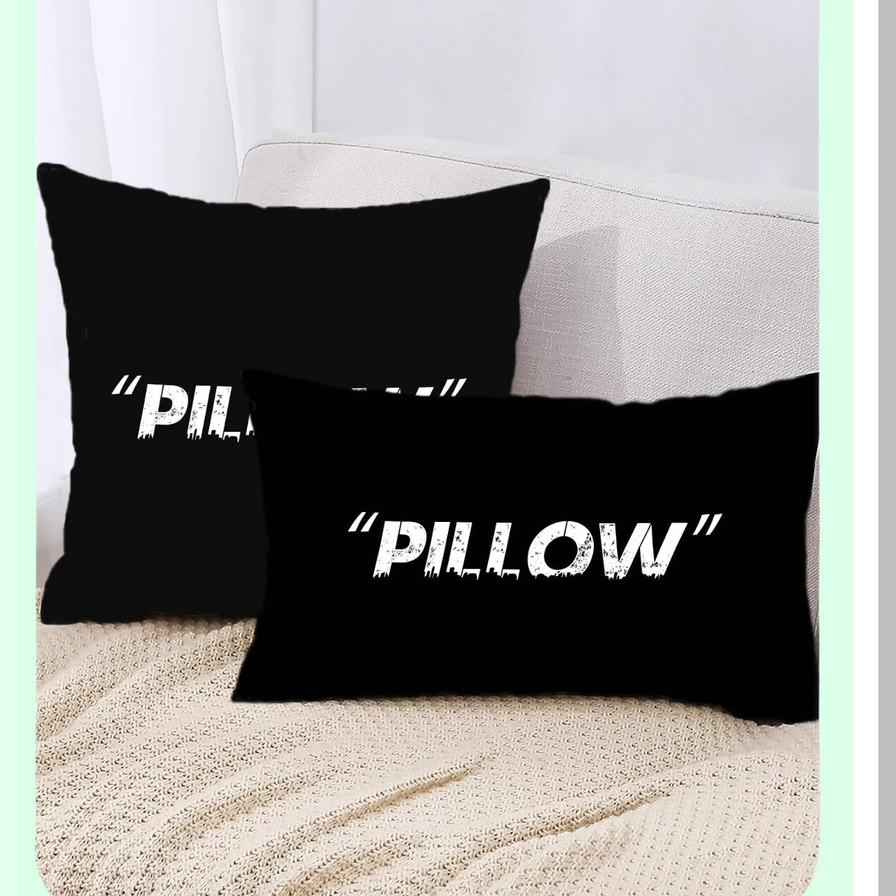 Sneakerhead Hypebeast Quote Pillow Cover - Off Black Decorative Throw Cushion Case for Home Sofa Couch - Unique Room Decor 18"18"