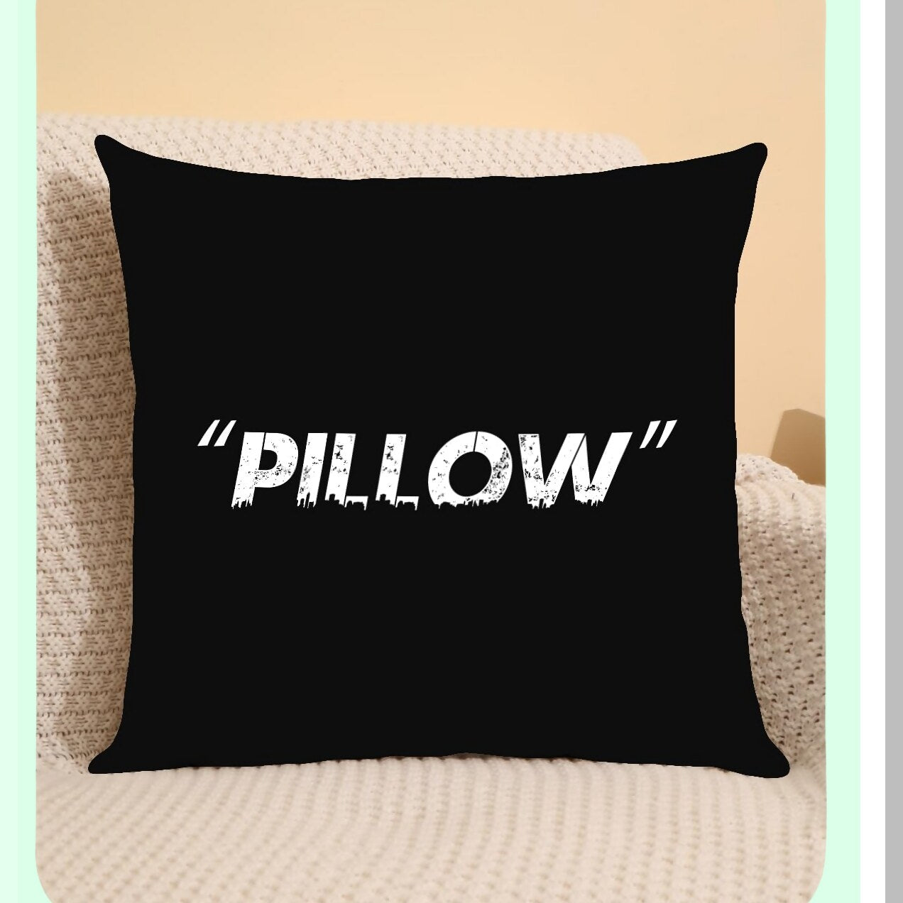 Sneakerhead Hypebeast Quote Pillow Cover - Off Black Decorative Throw Cushion Case for Home Sofa Couch - Unique Room Decor 18"18"