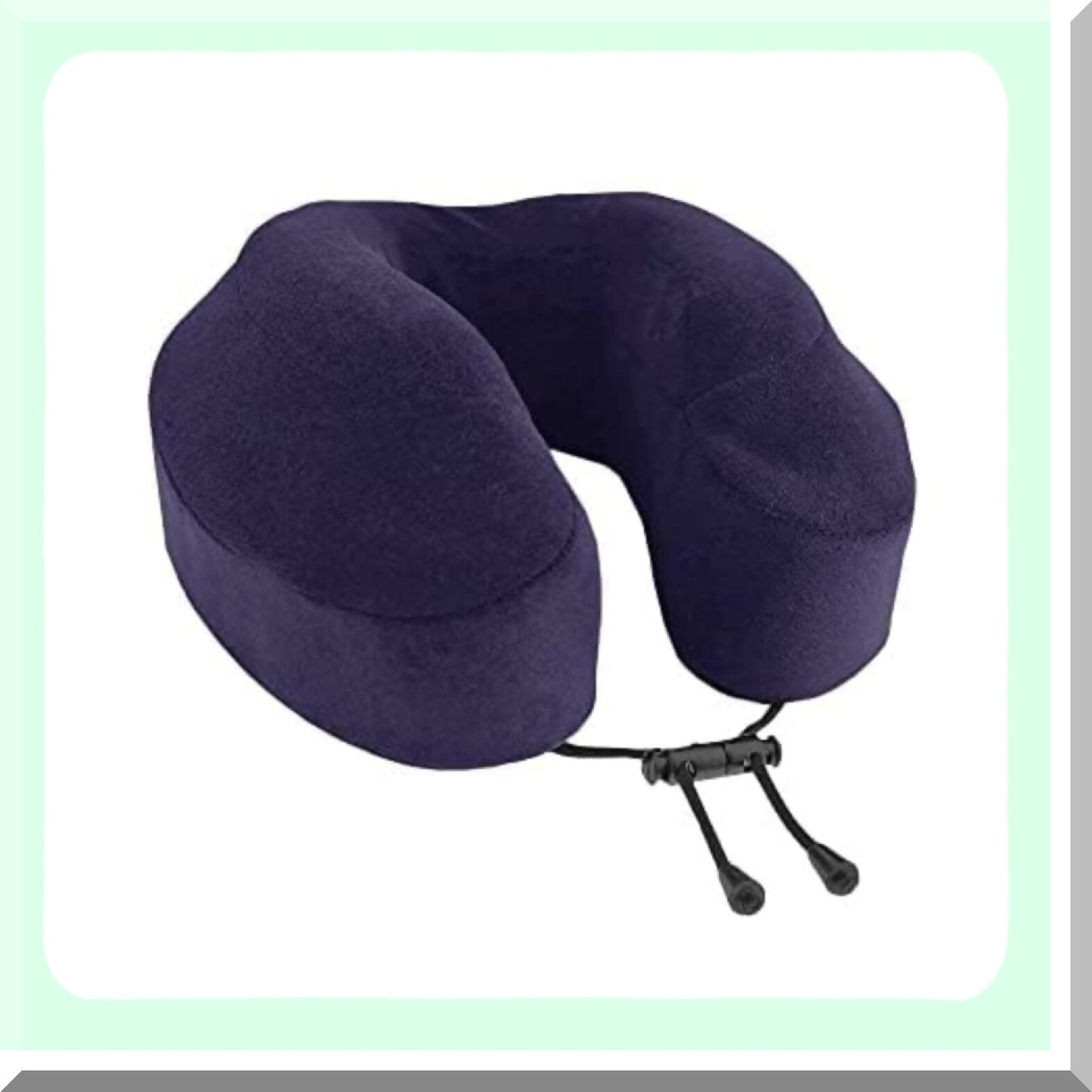 TravelEase Memory Foam Neck Support Pillow - 360 Comfort Airplane Pillow for Upright Sleeping - Navy Blue Chin and Head Support Pillow