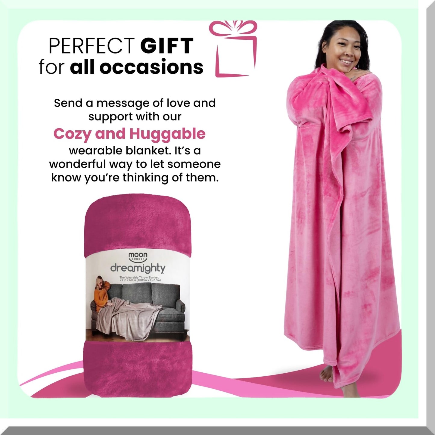 SnuggleSleeve Fleece Blanket - Cozy, Soft, and Perfect for Mother's Day or Birthday Gifts