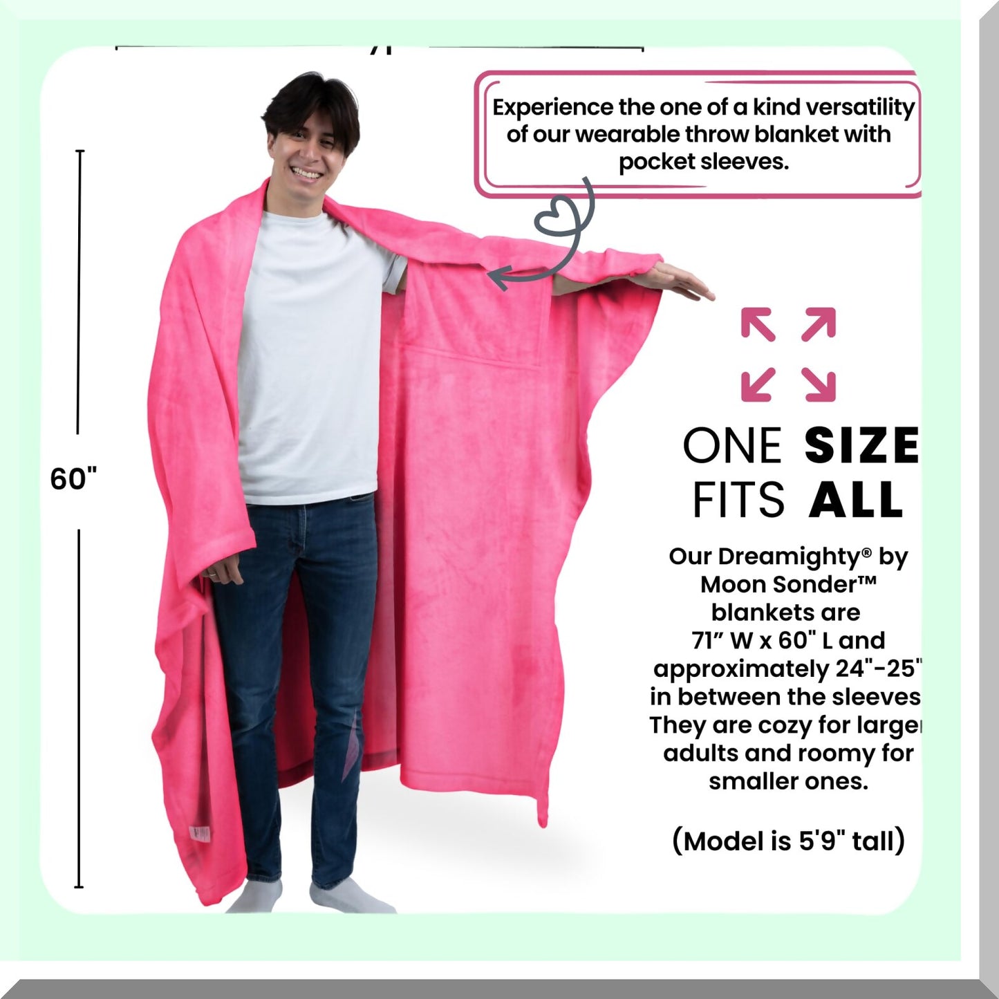 SnuggleSleeve Fleece Blanket - Cozy, Soft, and Perfect for Mother's Day or Birthday Gifts